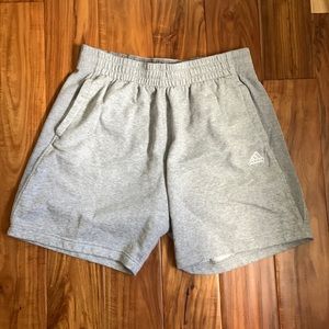 Adidas mens athletic shorts gray bottoms Size L large EUC